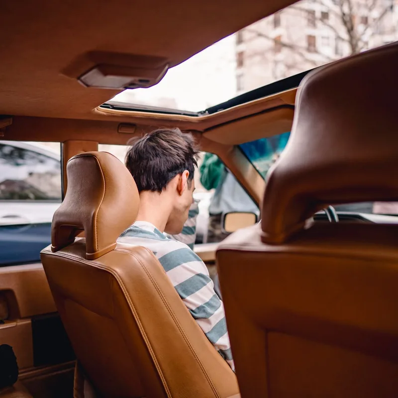 Interior detailing inside a car cabin